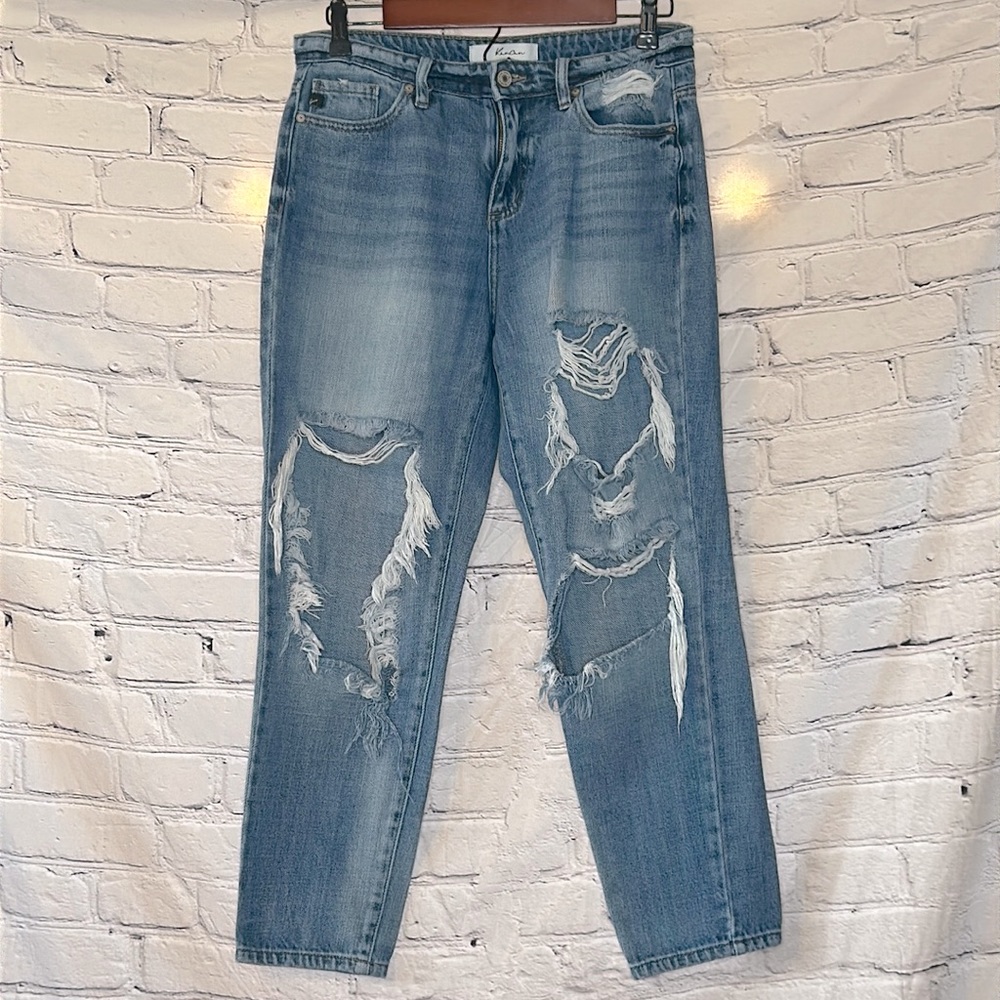 KanCan Heavy Distressed Jeans Size 7 Size 27 Excellent Conditin